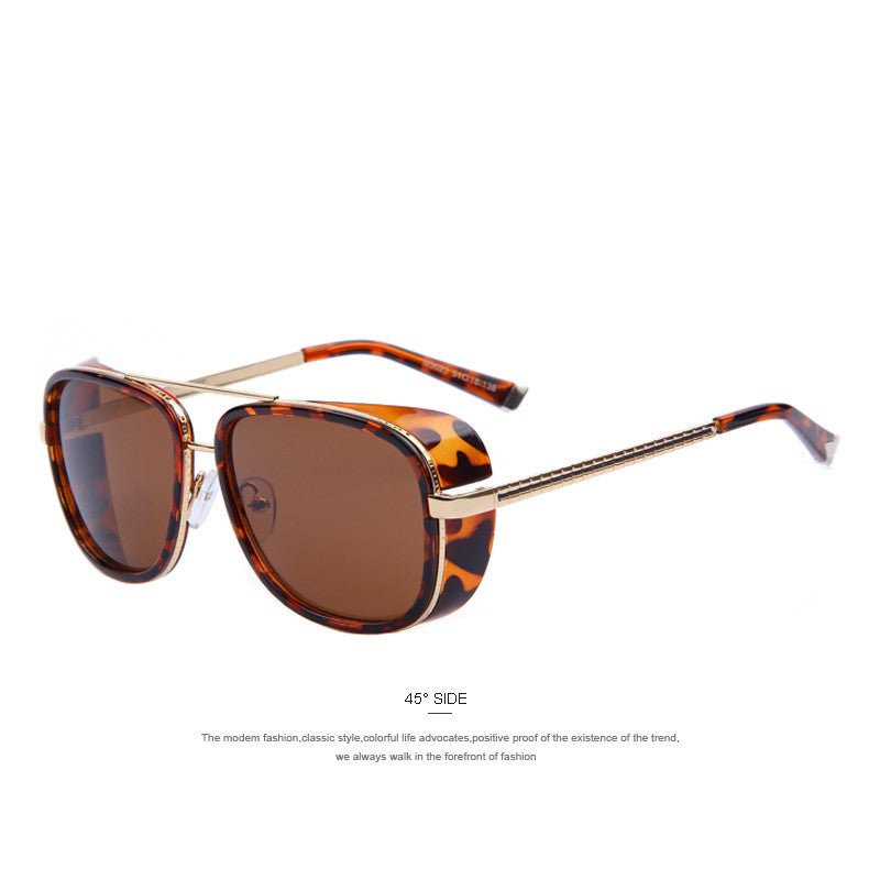 Oversized Vintage Mirror Sunglasses - Image 4